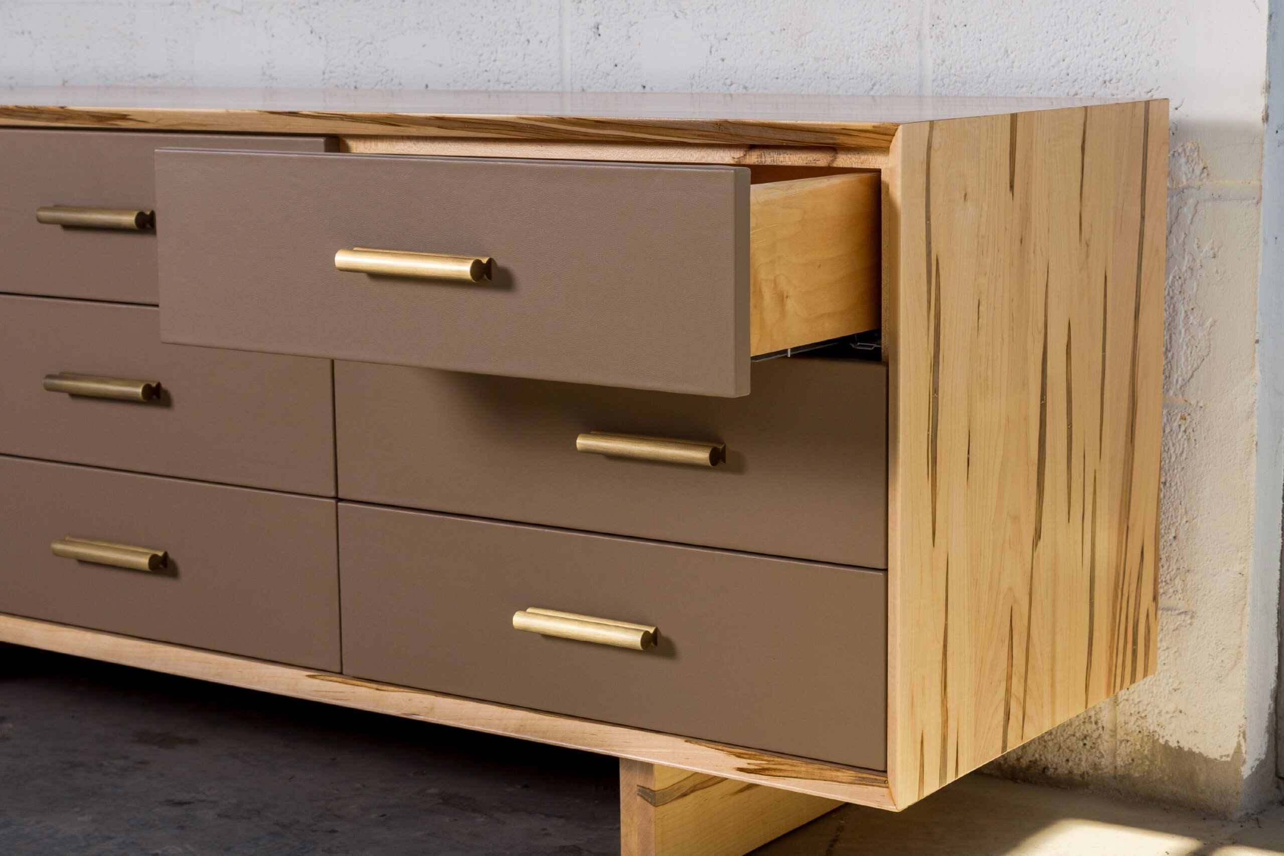 elegant dresser Elegant High Gloss Dresser With Metal Handle,Mirrored Storage Cabinet main image 1